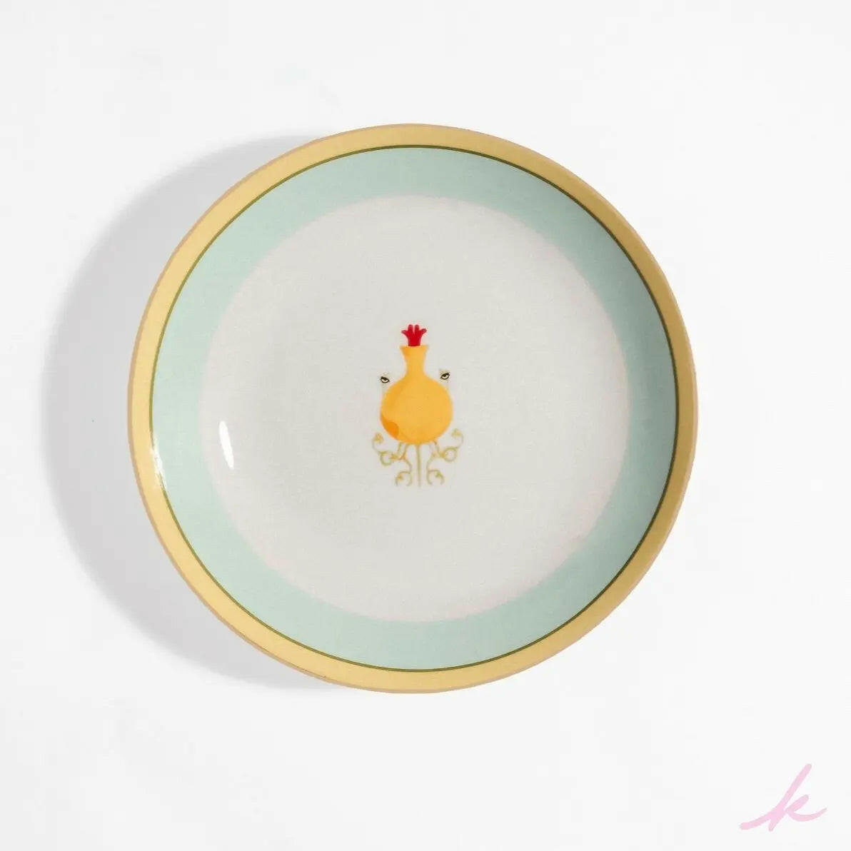 Peek-a-Bloom spaghetti plate featuring lively floral designs with twinkling eyes, ideal for pasta dishes and adding a playful energy to your dining experience.